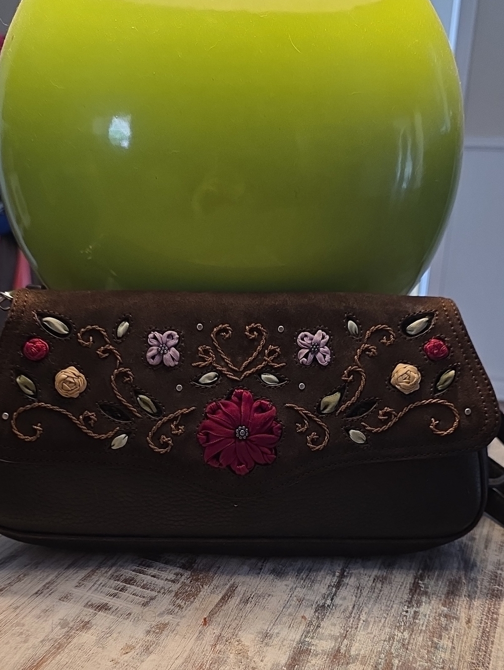 Vintage Brighton Embroidered Crossbody/shoulder Bag